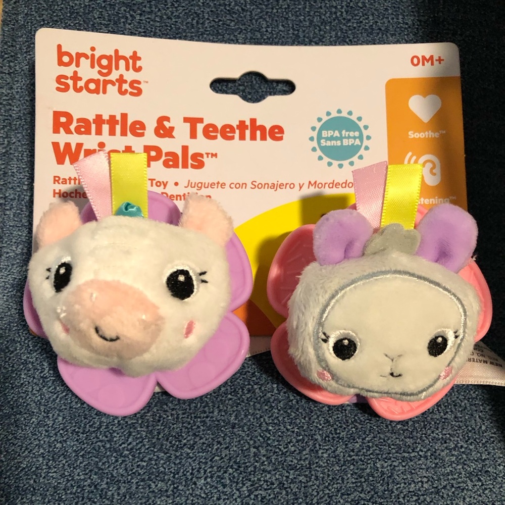 NWT wearable baby rattle and teethed